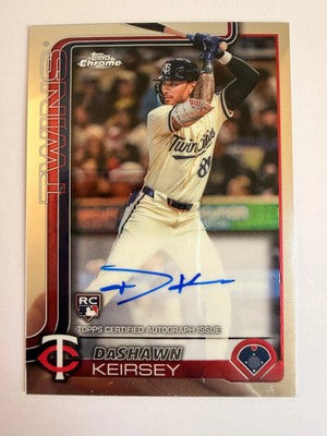2025 Topps Chrome DaShawn Keirsey Auto RC RA-DK Minnesota Twins
