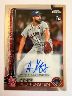 2025 Topps Chrome Adam Kloffenstein Auto RC RA-AK St Louis Cardinals
