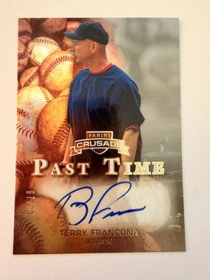 2025 Panini Crusade Terry Francona Past Time Signatures Silver /99 PTS-TF Boston