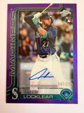 2025 Topps Chrome Tyler Locklear Auto RC Purple /250 RA-TL Seattle Mariners