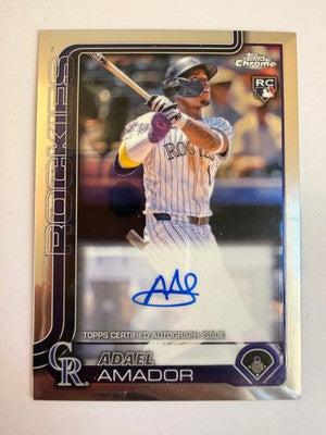 2025 Topps Chrome Adael Amador Auto RC RA-AA Colorado Rockies