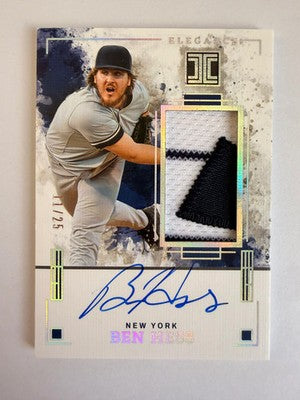 2025 Impeccable Ben Hess Elegance Jersey Auto Holo Silver /25 EJA-BH Yankees