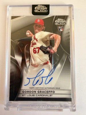 2025 Topps Chrome Black Gordon Graceffo Auto RC Rookie CBA-GG St Louis Cardinals
