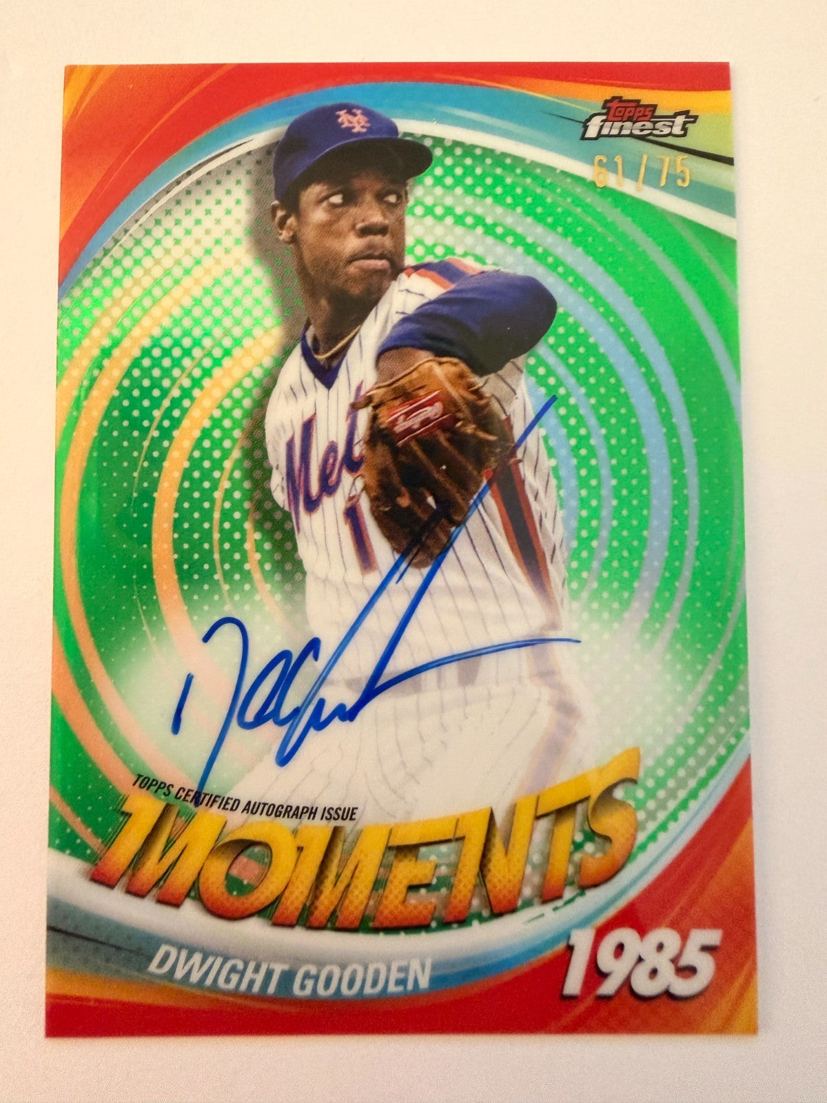 2025 Topps Finest - Finest Moments Autographs Dwight Gooden #FMA-DG Mets /75
