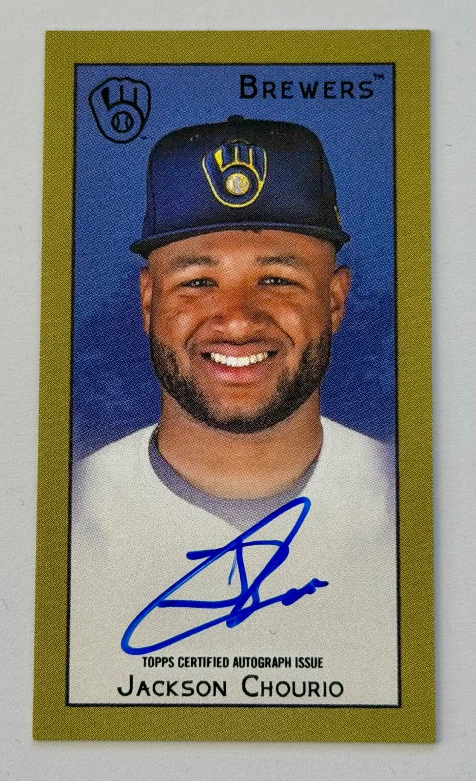 2025 Topps T205 Jackson Chourio Brewers Auto Mini Card Autograph Signature KG