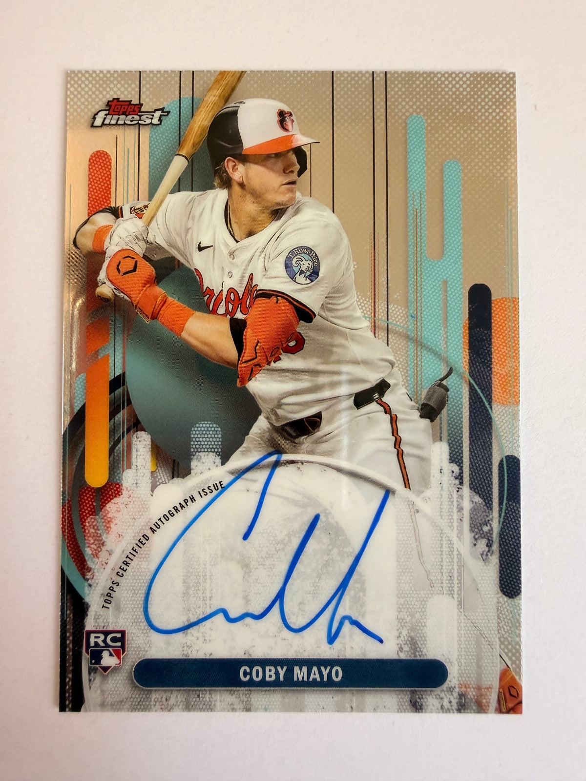 Coby Mayo 2025 Topps Finest auto front