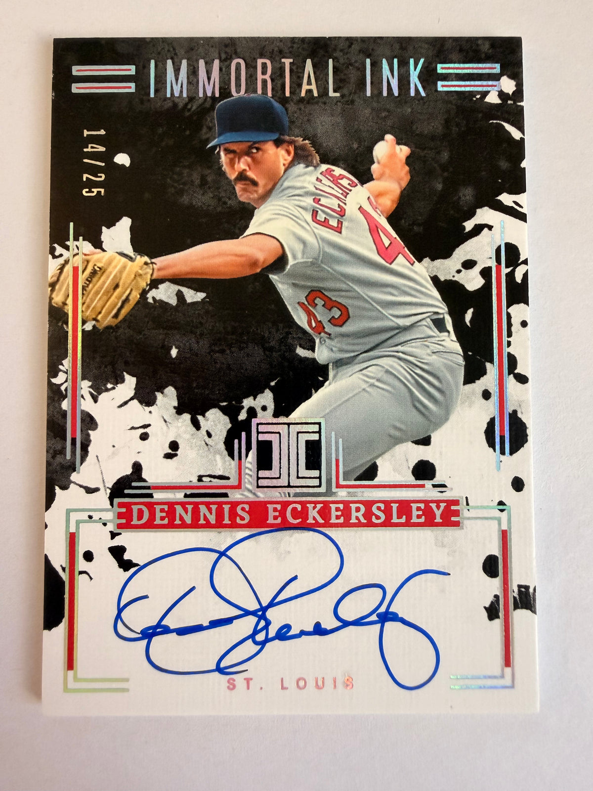 2025 Impeccable Dennis Eckersley Immortal Ink Auto /25 HOF St Louis Cardinals